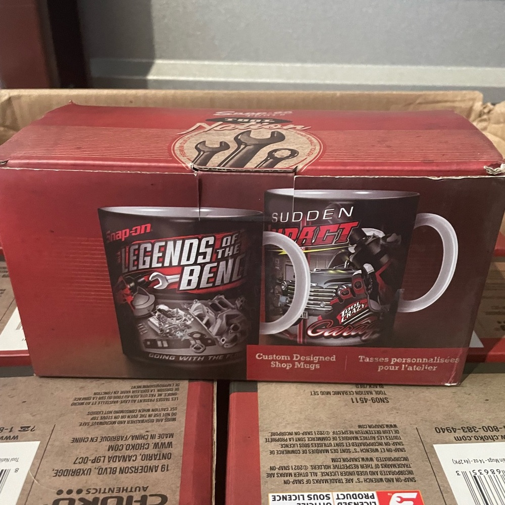 Snap On Tools 2 pk Ceramic Collector Edition Mugs